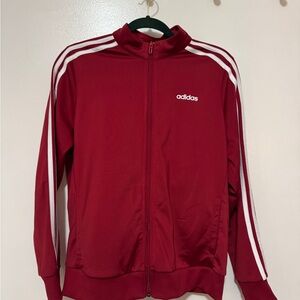 Adidas Burgundy Zip-Up Jacket